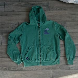 Wave Logo Green Women's Hoodie
